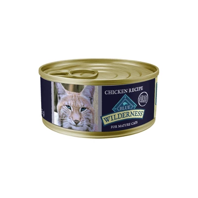 Blue Buffalo Wilderness High Protein Grain Free Natural Mature Pate Wet Cat Food With Chicken Recipe - 5.5oz 9 Blue Buffalo Wilderness High Protein Grain Free Natural Mature Pate Wet Cat Food With Chicken Recipe - 5.5oz - Image 9