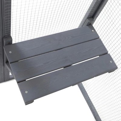 AZL1 Life Concept Pet Crates And Houses Large Outdoor Cat Enclosure With Multi Level Climbing Platforms Safe Ventilated, Gray, 39.4"*33.3"*63.8" 2 AZL1 Life Concept Pet Crates And Houses Large Outdoor Cat Enclosure With Multi Level Climbing Platforms Safe Ventilated, Gray, 39.4"*33.3"*63.8" - Image 2