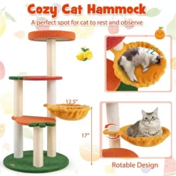 FURNIinspire Pet Tower Cute Cat Tree Fruit Style Cat Tower, Cat Climbing Tower, Indoor Pet Activity Center, Multicolored, 19"*19"*39" -BlueBuffalo Sales Store GUEST fe9386cc f621 4dec ae3d 512ffb3900dc