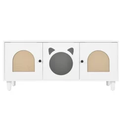 Cat Cabinet Cat House Cat Litter Box Enclosure With Sisal Cat Scratcher & Hooks, Sideboard Storage Cabinet, White - ModernLuxe 16 Cat Cabinet Cat House Cat Litter Box Enclosure With Sisal Cat Scratcher & Hooks, Sideboard Storage Cabinet, White - ModernLuxe -BlueBuffalo Sales Store GUEST feb0d372 926d 4d3d 8b26 e308d28eac18