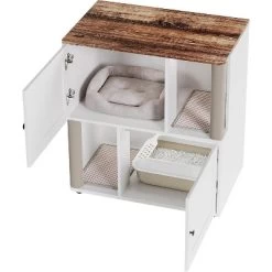 Cat Litter Box Enclosure For 2 Cats, Double Hidden Litter Box Furniture Cabinet With 2 Scratch Mat And Scratch Post -BlueBuffalo Sales Store GUEST ff12d845 ae22 4dde bc9c 16749b3c3516