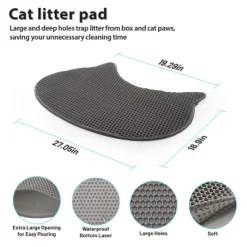 Sevobal Pet Training Pads And Potties, Cat Litter Mat With Urine And Water Proof Function, Honeycomb Design Mat For Cat, Gray, 27.05"*18.9"*0.2" -BlueBuffalo Sales Store GUEST ff3faaf9 f0c0 48fc baf2 e7abde2b5159