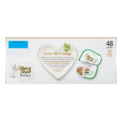 Fancy Feast Petites Gravy Collection Gourmet In Salmon, Chicken And Fish Wet Cat Food Variety Pack - 2.8oz/24ct 1 Fancy Feast Petites Gravy Collection Gourmet In Salmon, Chicken And Fish Wet Cat Food Variety Pack - 2.8oz/24ct
