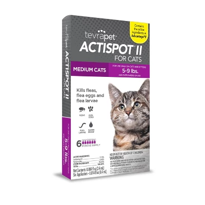 Tevra Pet Actispot II Flea Prevention For Cats - 6 Doses 3 Tevra Pet Actispot II Flea Prevention For Cats - 6 Doses - Image 3